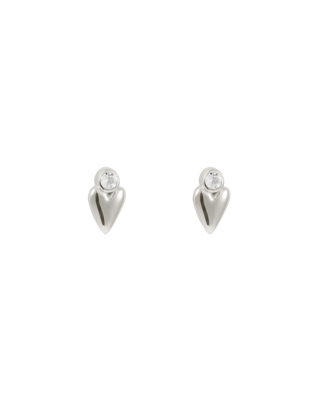 ABODE HEART STUDS (STERLING SILVER)
