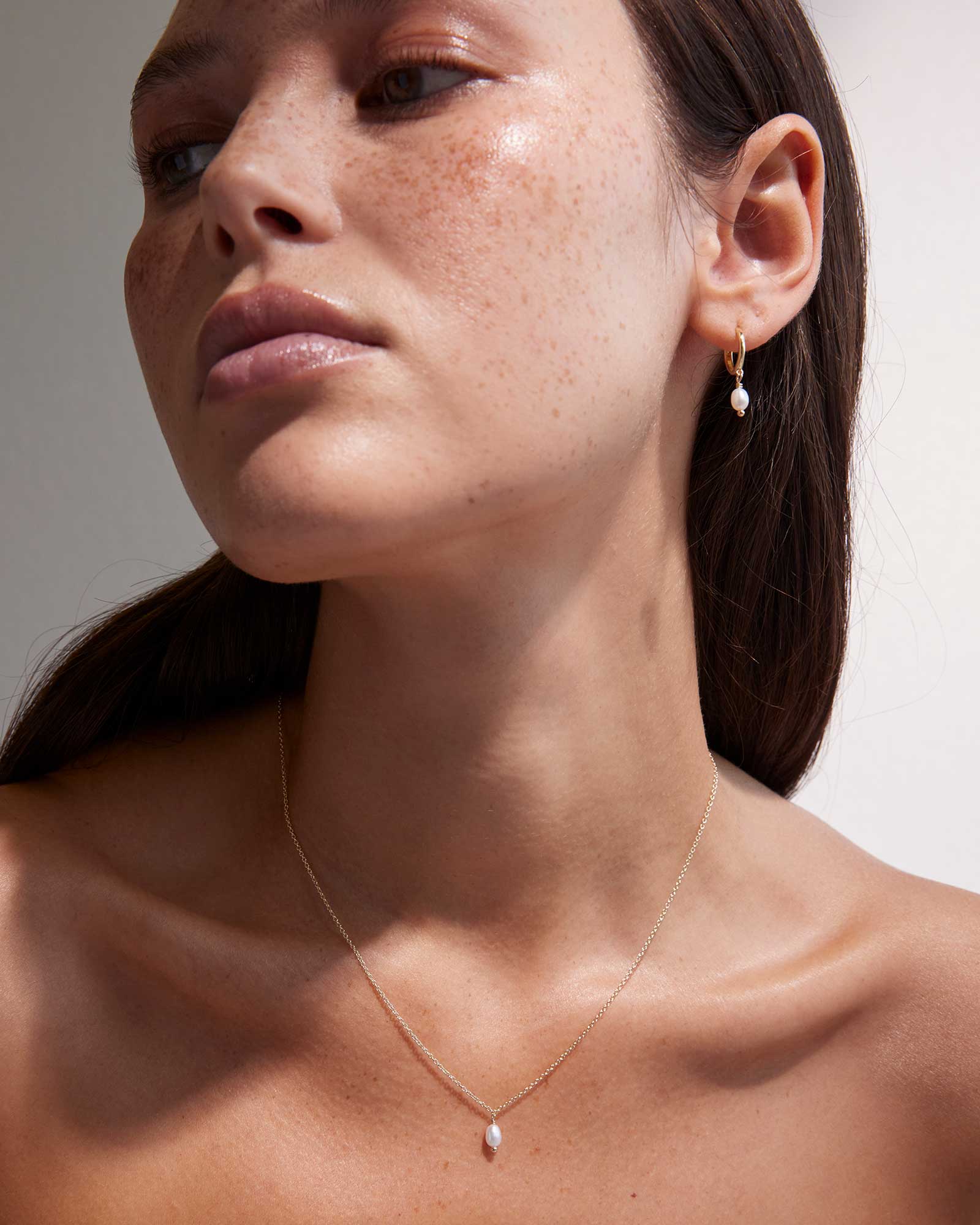 CLASSIC PEARL HOOPS (STERLING SILVER) - Image 3