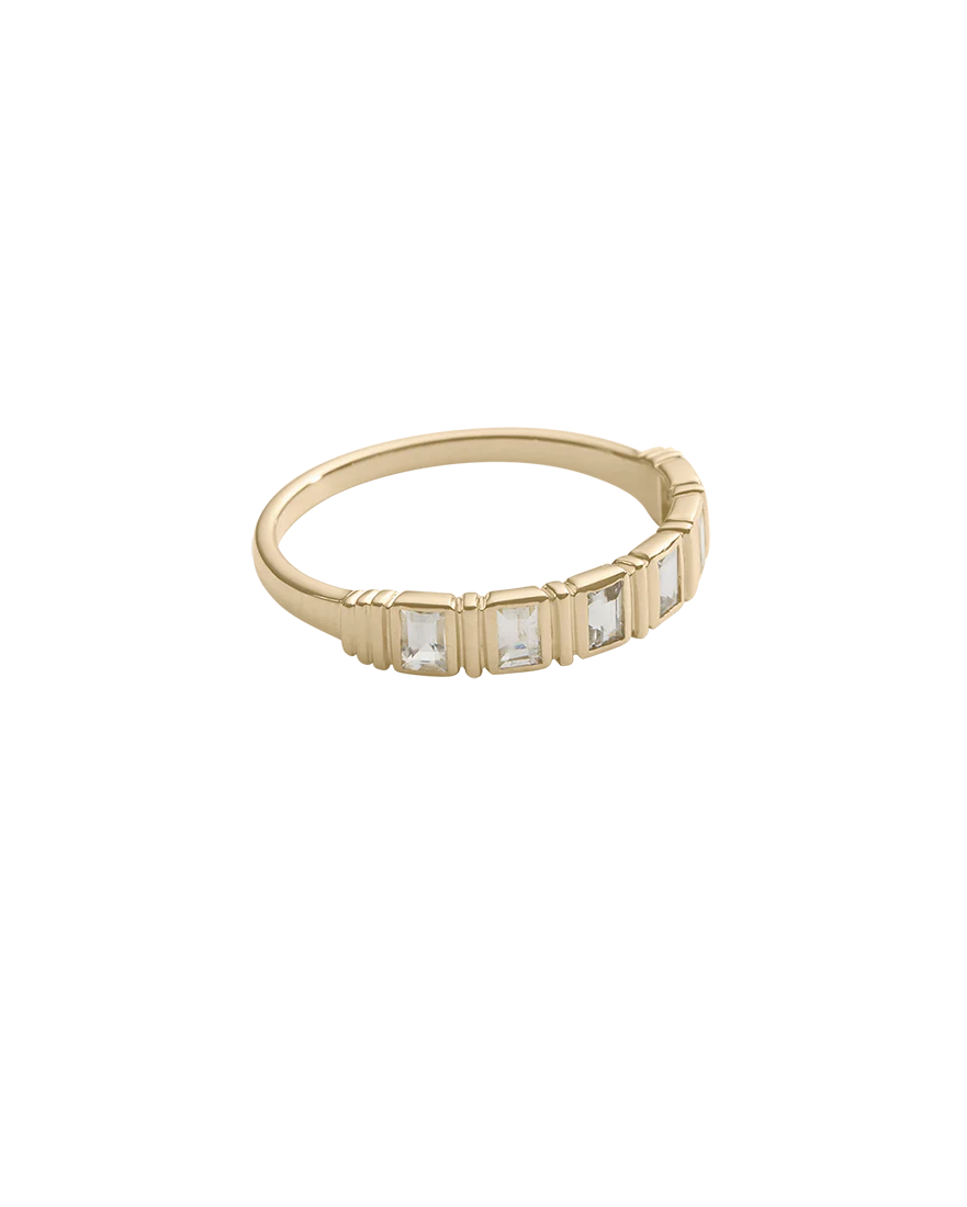 ELYSIUM BAGUETTE SAPPHIRE RING (GOLD) - Image 4