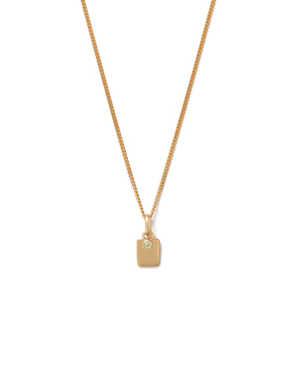 ENGRAVABLE BIRTHSTONE NECKLACE (18K GOLD VERMEIL) - Image 11