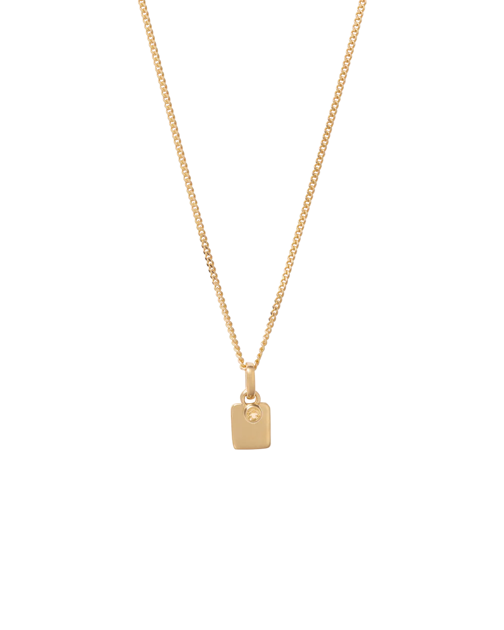 ENGRAVABLE BIRTHSTONE NECKLACE (18K GOLD VERMEIL) - Image 13