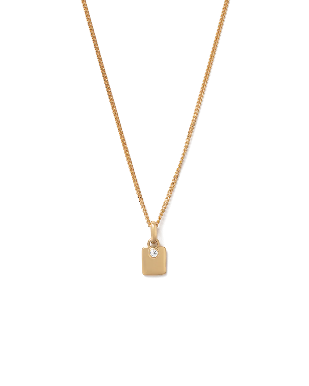 ENGRAVABLE BIRTHSTONE NECKLACE (18K GOLD VERMEIL) - Image 14