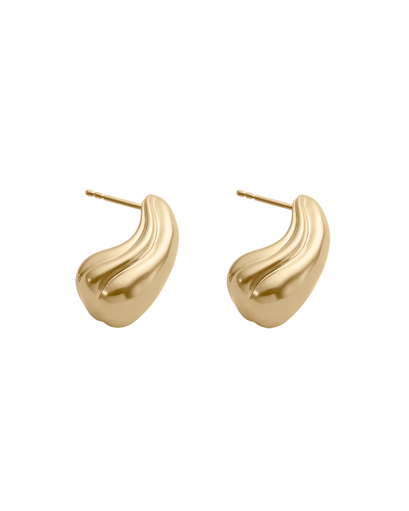 FLOAT OVERSIZED STUDS (18K GOLD PLATED) - Image 3