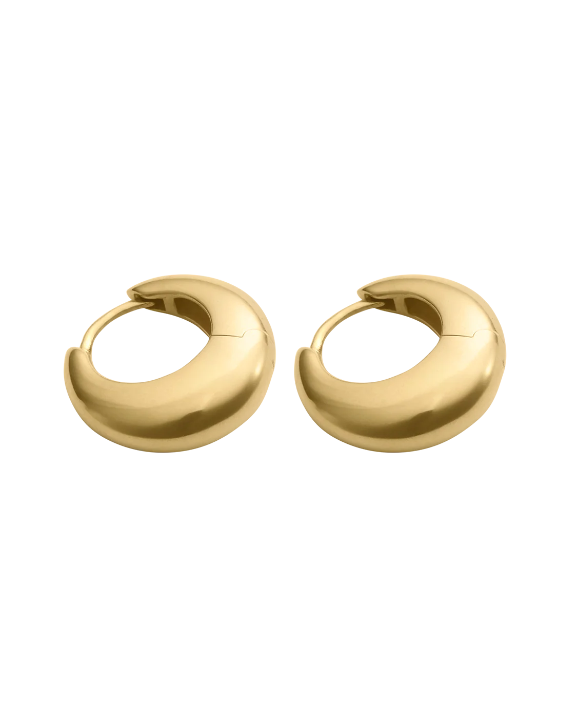 INDIGO HOOPS MEDIUM (18K GOLD PLATED) - Image 4