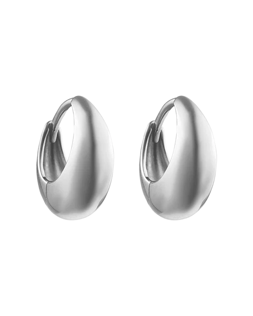 INDIGO HOOPS MEDIUM (STERLING SILVER)