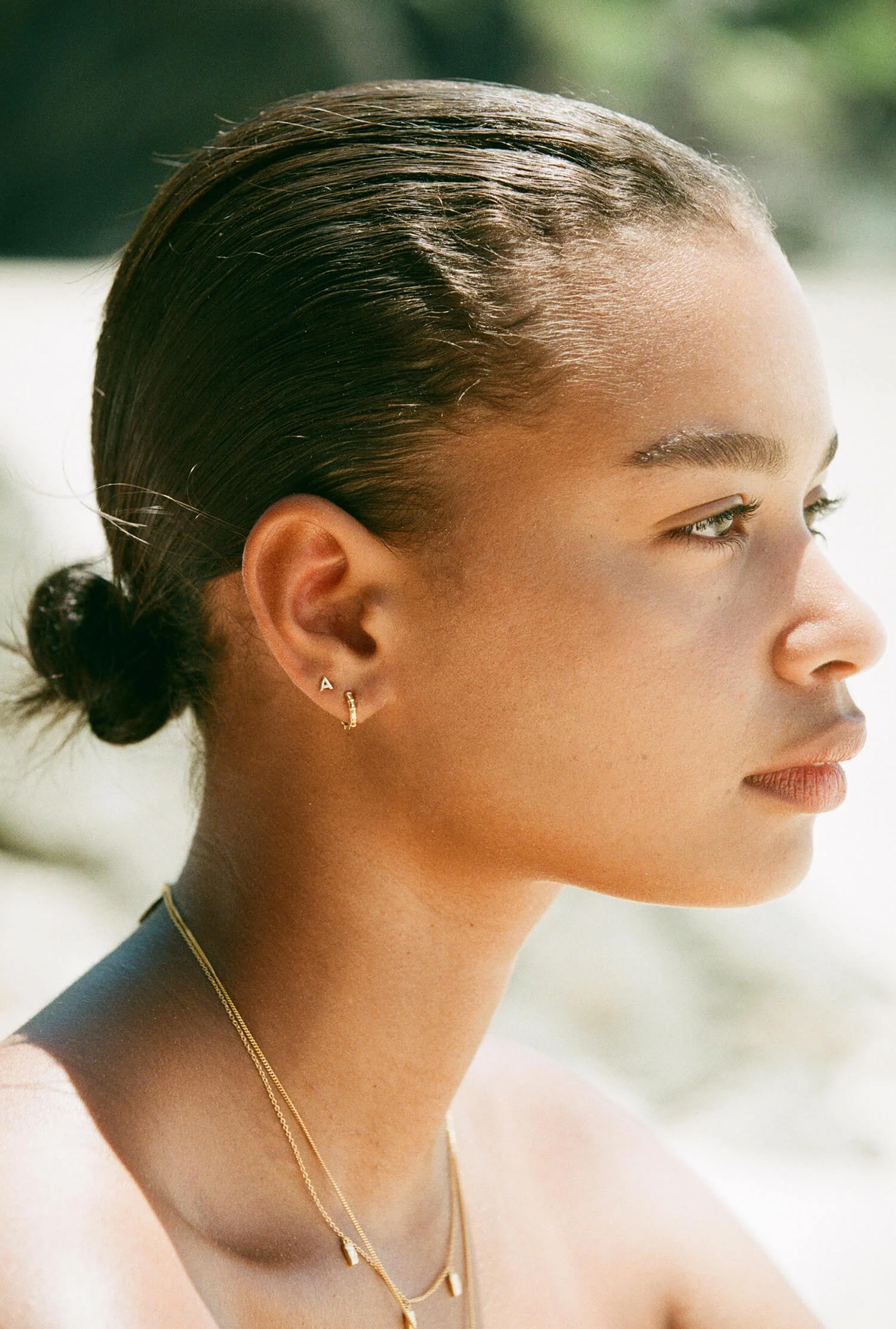 INITIAL EARRINGS (9K GOLD) - Image 2