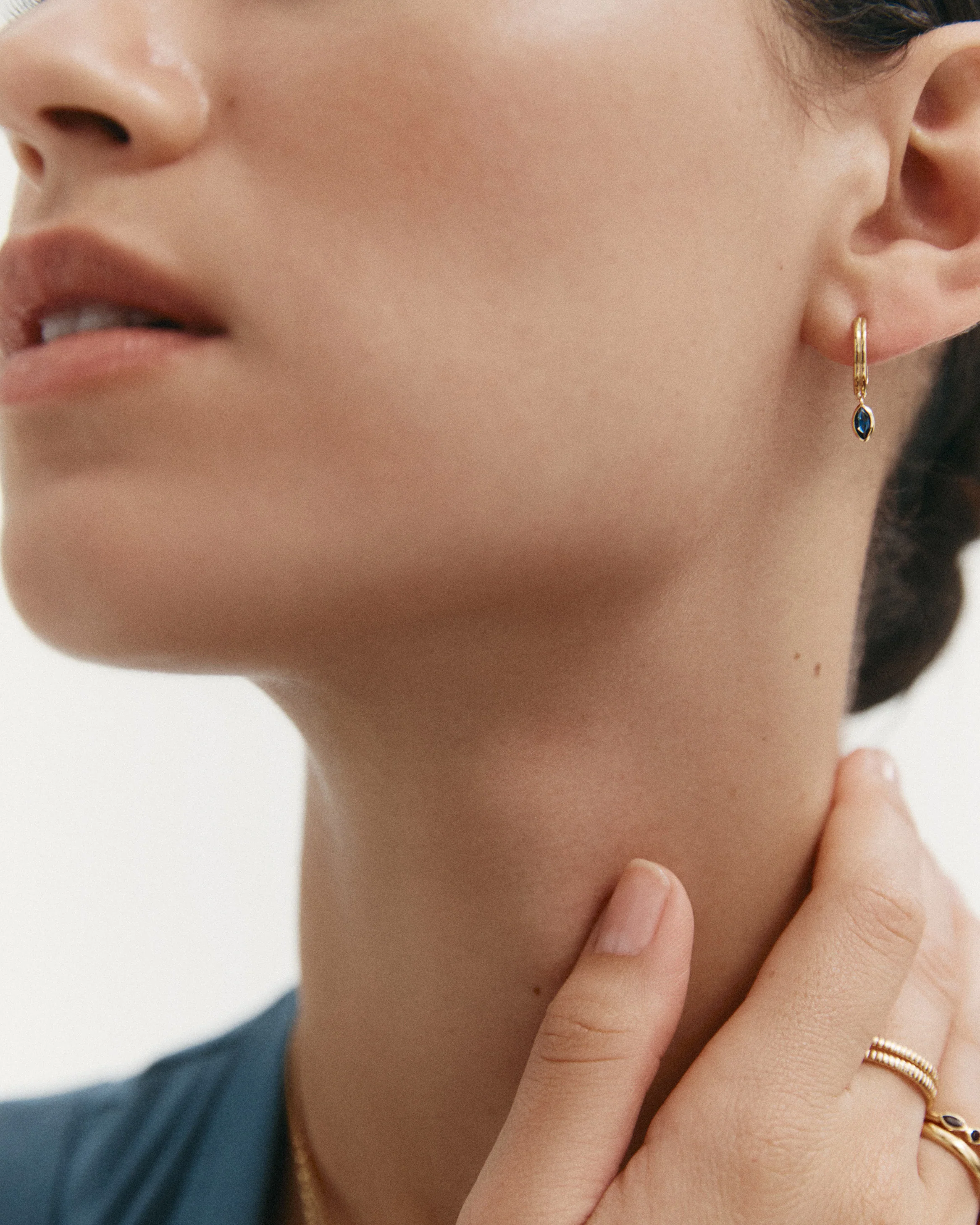 INK DROP HOOPS (18K GOLD PLATED) - Image 2