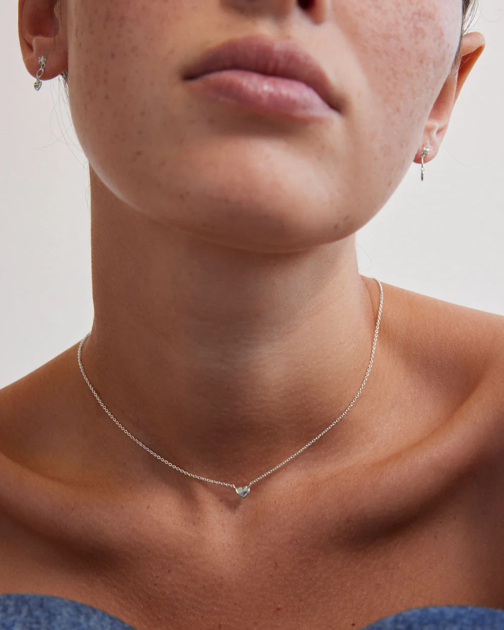 L'AMOUR HEART NECKLACE (STERLING SILVER) - Image 2