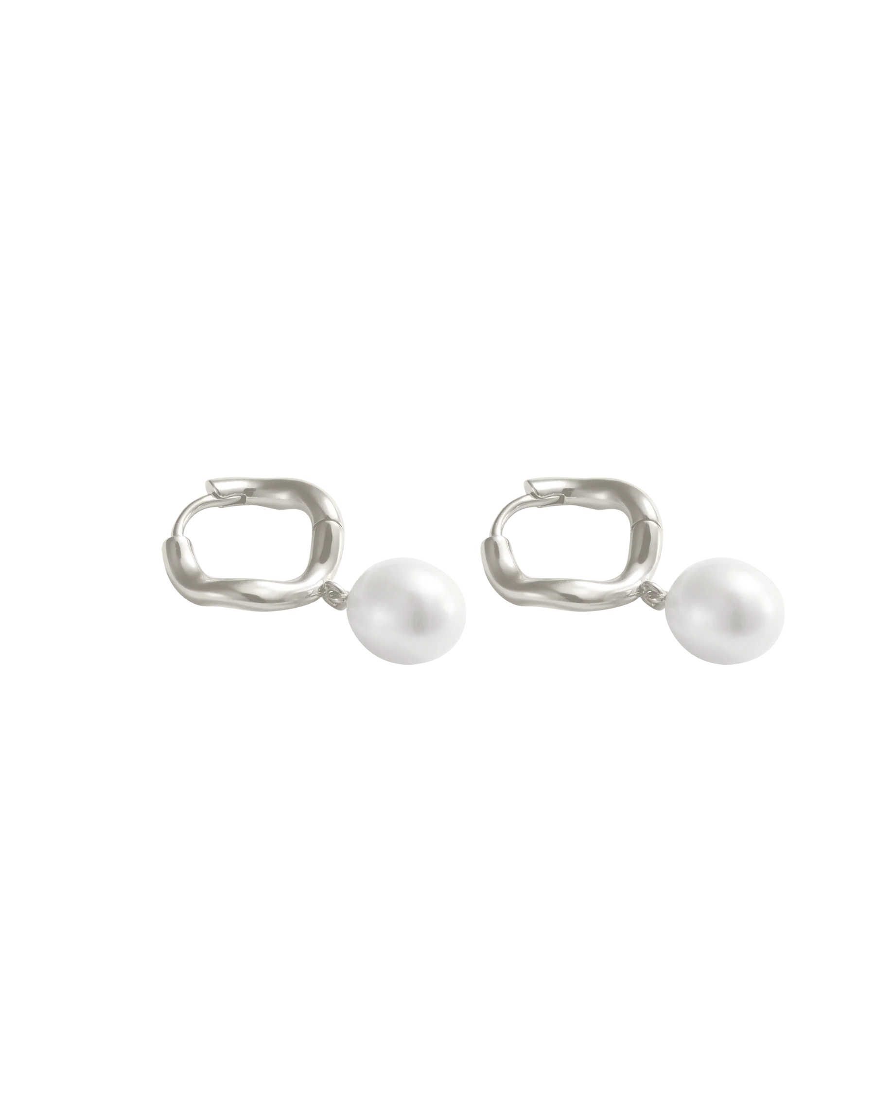 MARIS PEARL HOOPS (STERLING SILVER) - Image 6