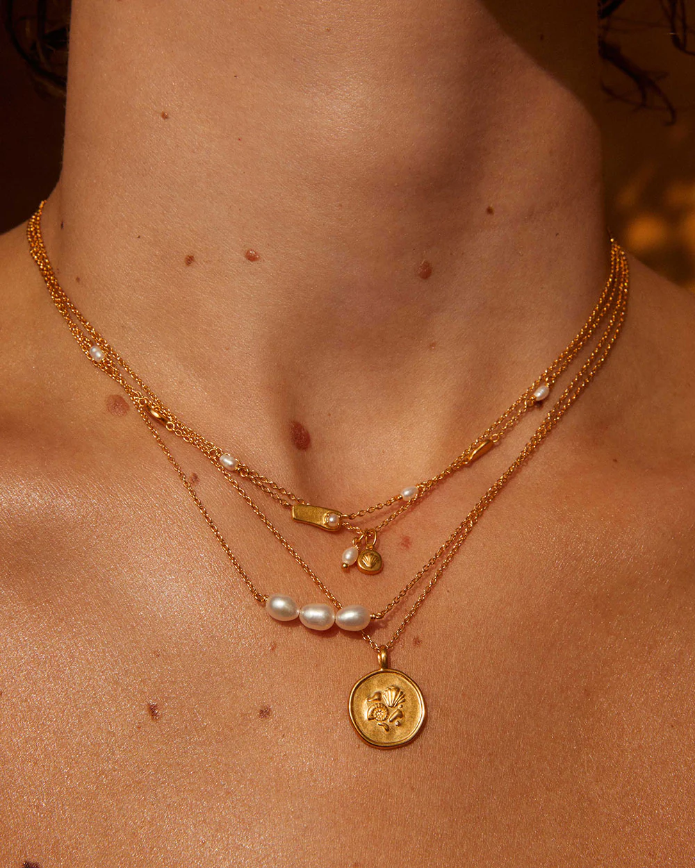 MEMOIR PEARL NECKLACE (18K GOLD VERMEIL) - Image 5