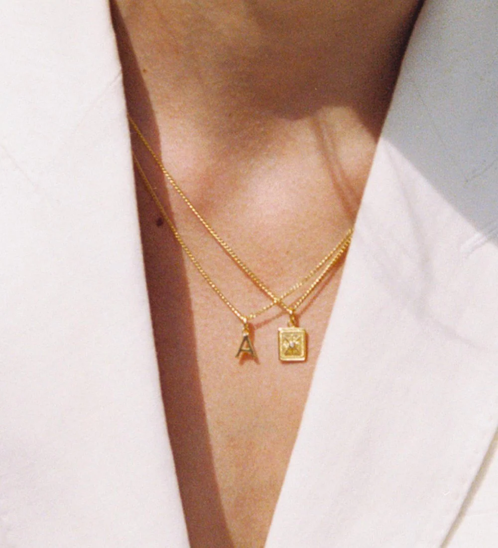 OUTLINE INITIAL A-Z (18K ROSE GOLD VERMEIL) - Image 3