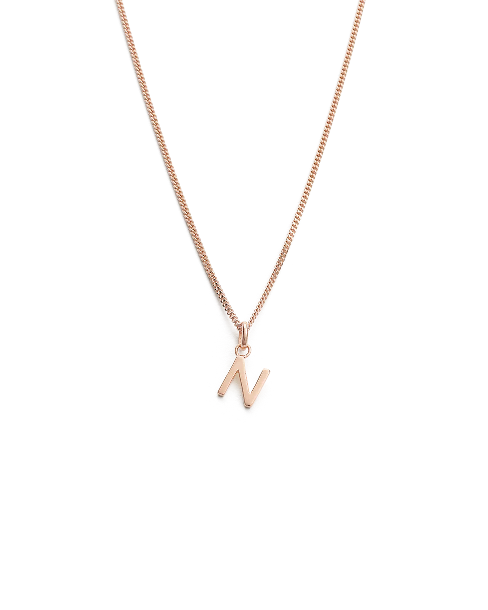 OUTLINE INITIAL NECKLACE A-Z (18K ROSE GOLD VERMEIL) - Image 19