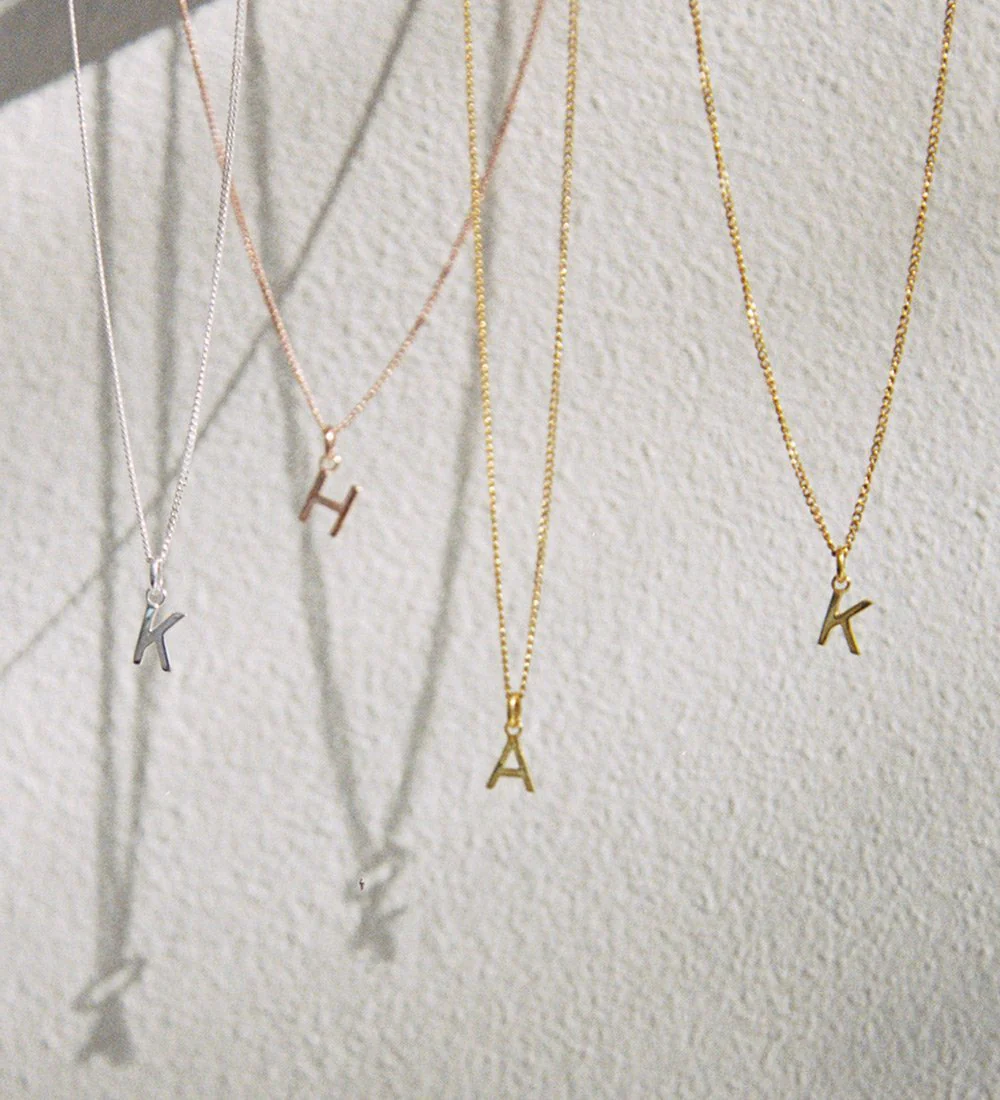 OUTLINE INITIAL NECKLACE A-Z (STERLING SILVER) - Image 7