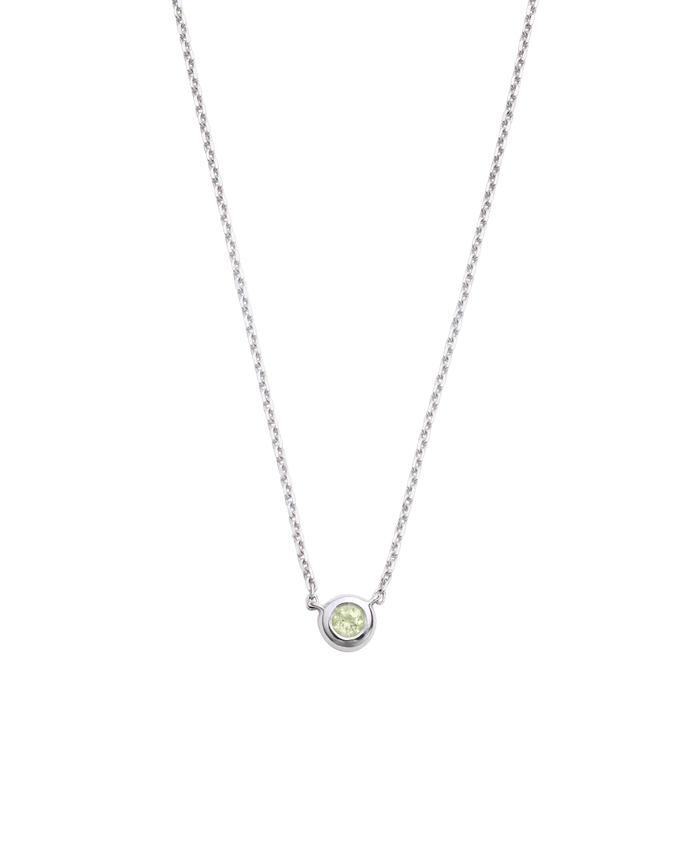 PETITE BIRTHSTONE NECKLACE (STERLING SILVER) - Image 10