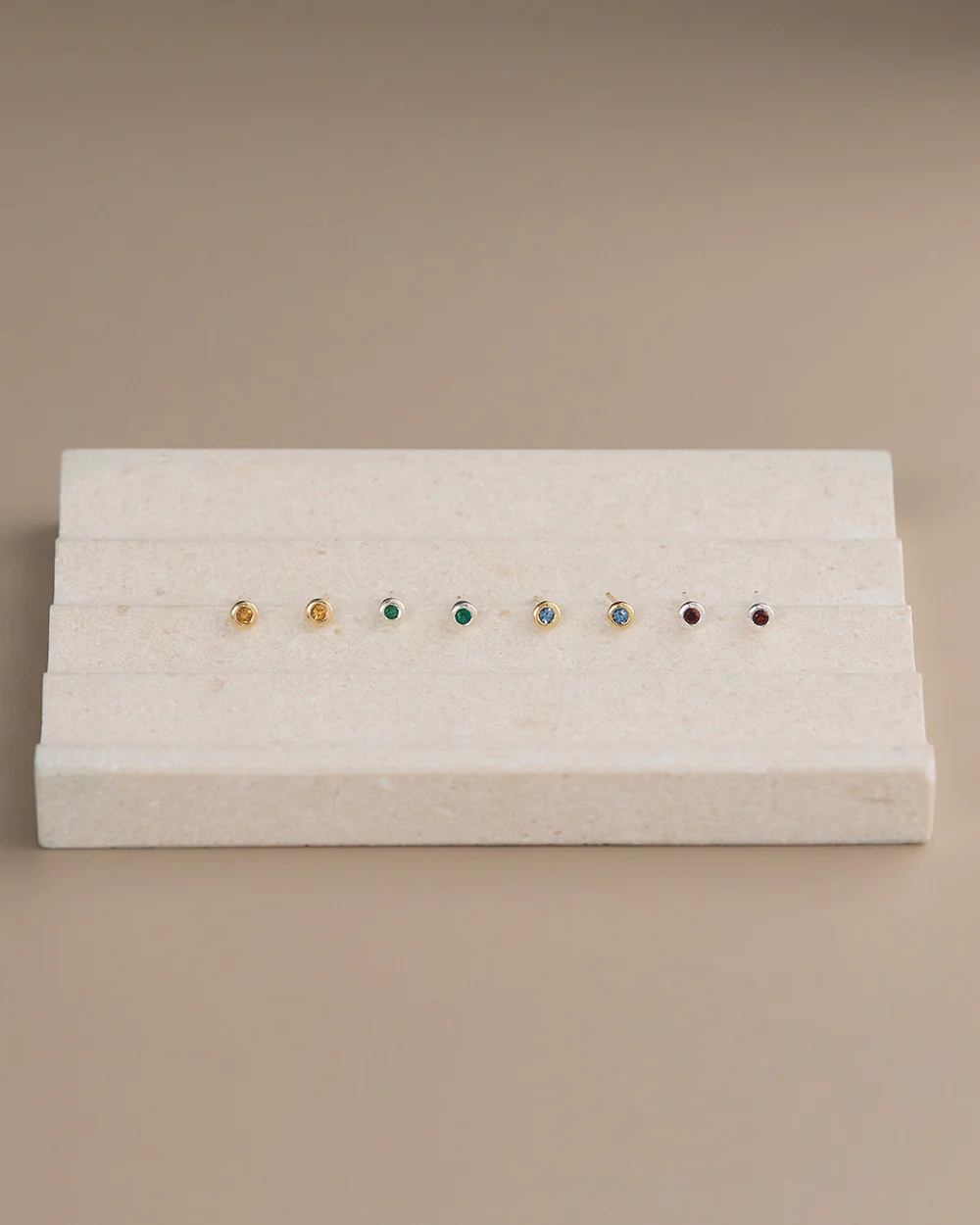 PETITE BIRTHSTONE STUDS (9K GOLD) - Image 5