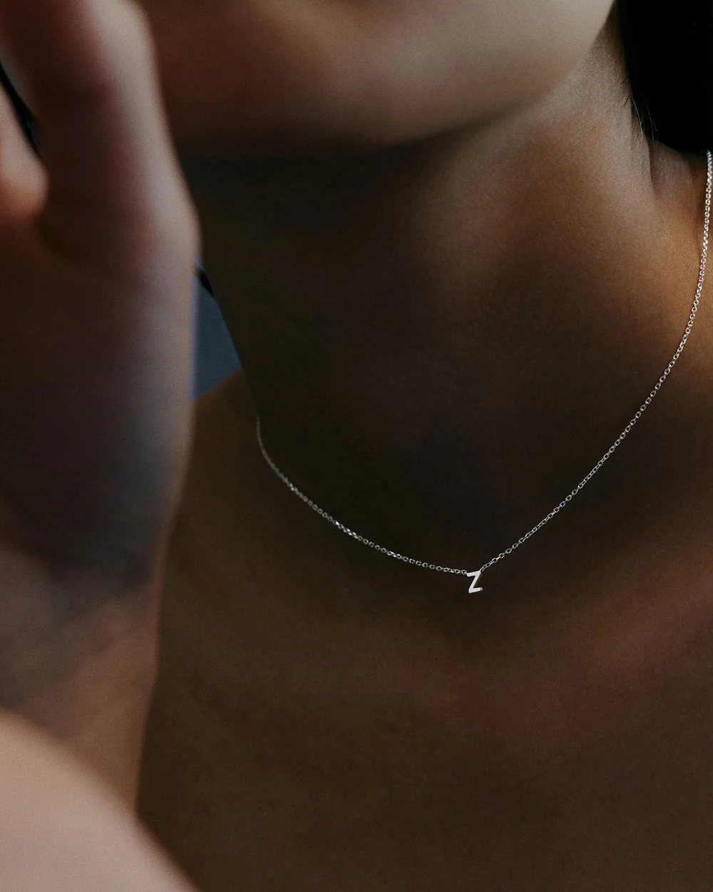 PETITE INITIAL NECKLACE (STERLING SILVER) - Image 3