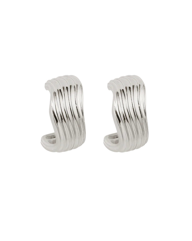 RISE HALF HOOPS (STERLING SILVER)