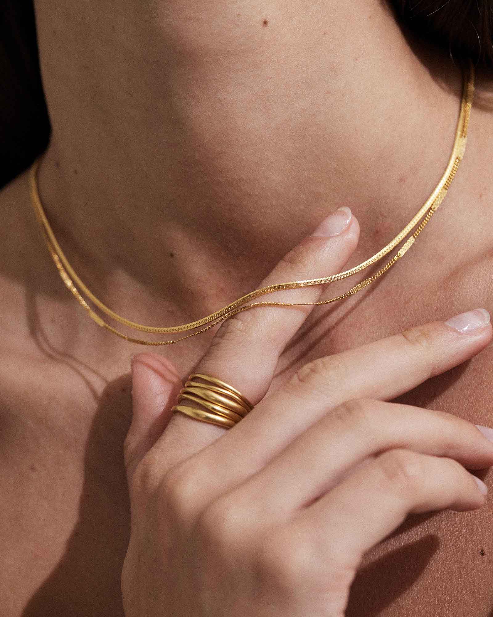 SHIFT STACKING RING (18K GOLD VERMEIL) - Image 6