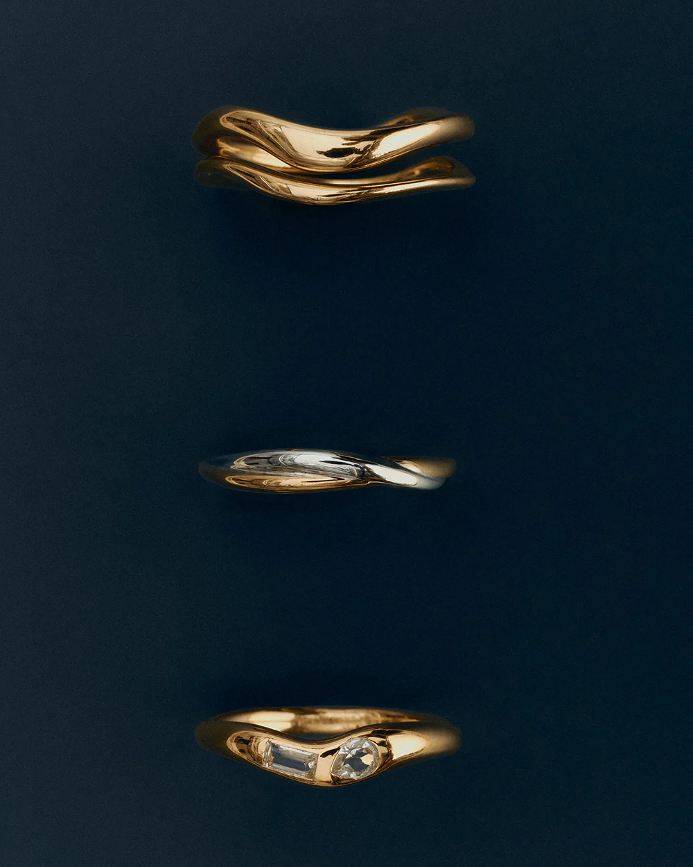 TEMPO STACKING RING SET (18K GOLD PLATED) - Image 4