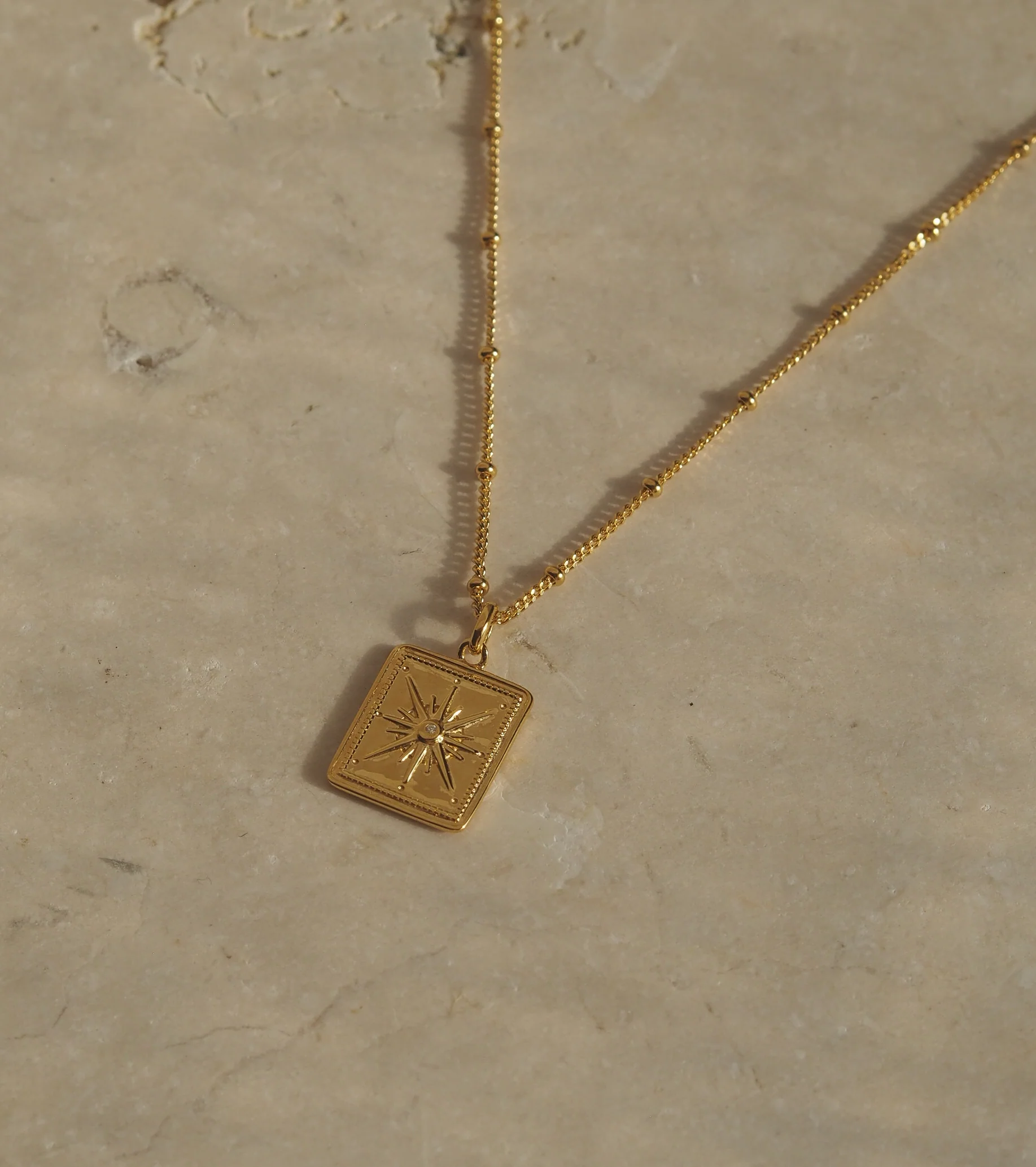 TRUE NORTH COIN NECKLACE (18K GOLD VERMEIL) - Image 4