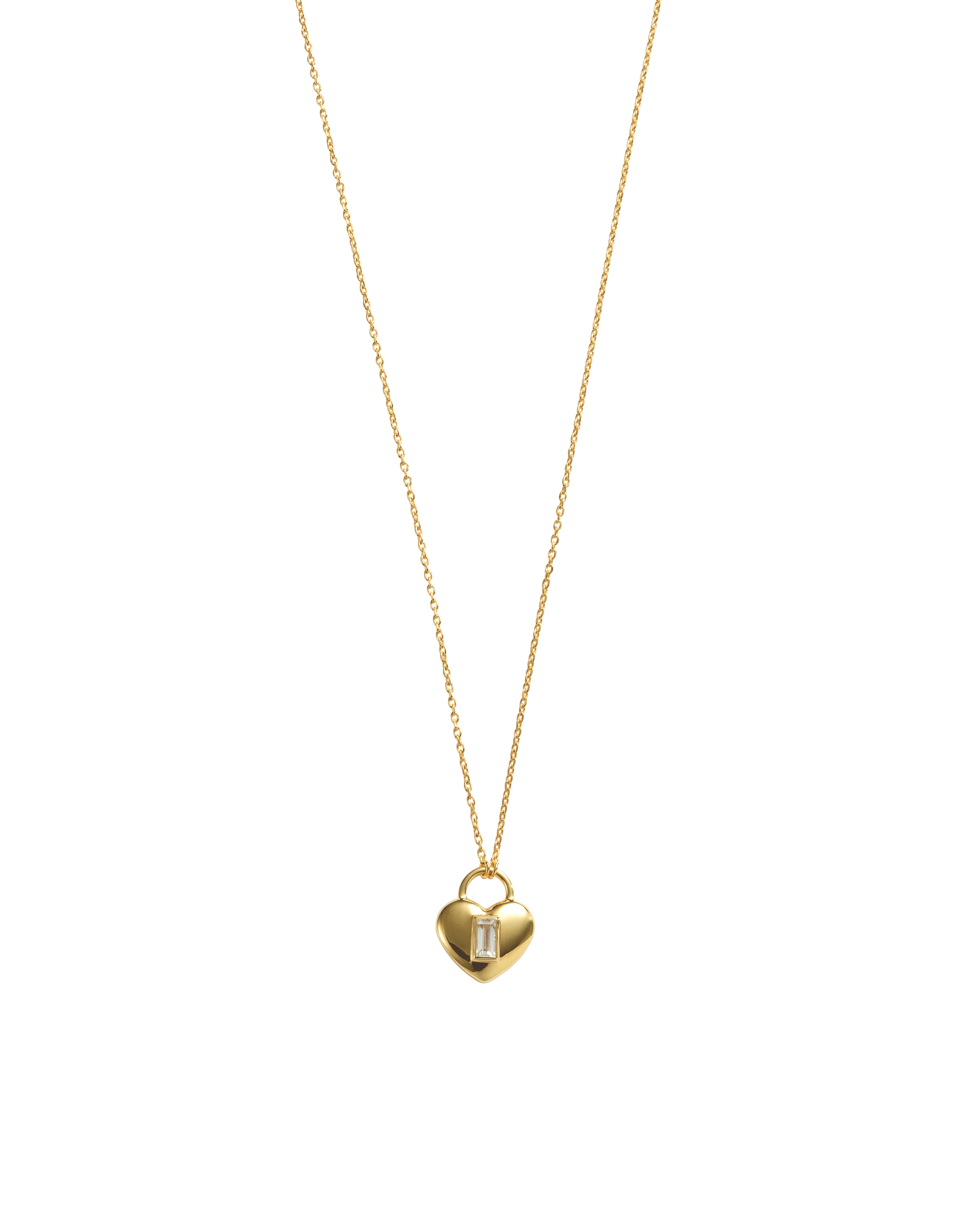 VERA HEART LOCK NECKLACE (18K GOLD PLATED)